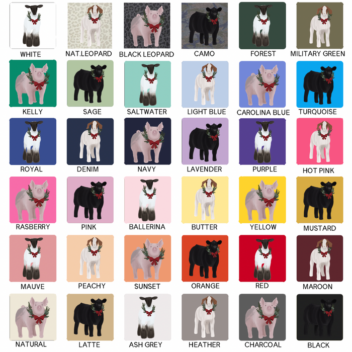 Christmas Wreath- Choose Your Animals – Infant/Toddler/Youth
