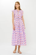 Cinched Flirty Midi- Florence Petal