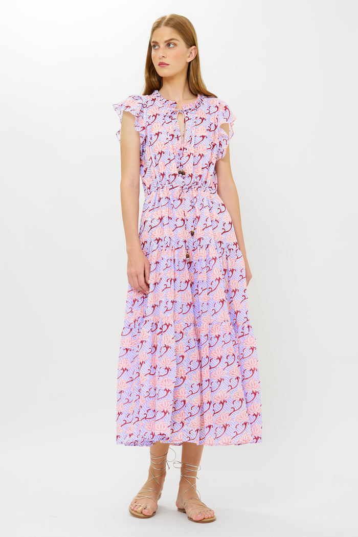 Cinched Flirty Midi- Florence Petal