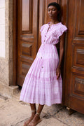 Cinched Flirty Midi- Santorini Lilac