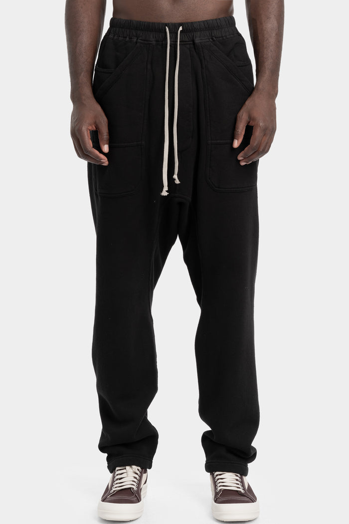 Rick Owens DRKSHDW | AW25 - Classic cargo drawstring pants, Slub Felpa DU02E7370 FSL 09