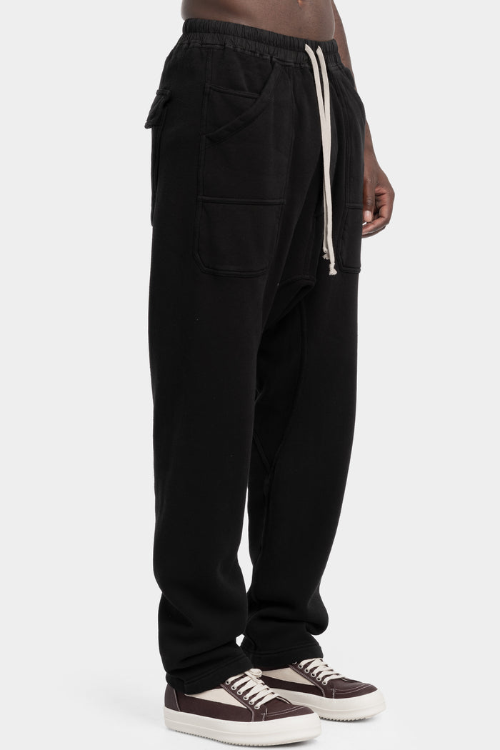 Rick Owens DRKSHDW | AW25 - Classic cargo drawstring pants, Slub Felpa DU02E7370 FSL 09