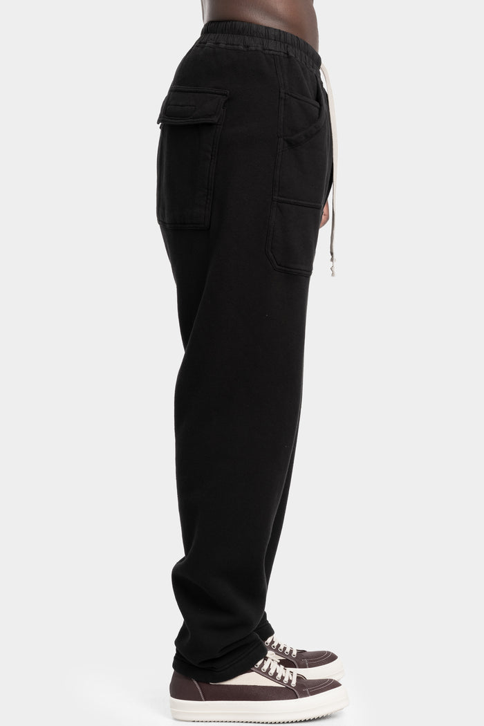 Rick Owens DRKSHDW | AW25 - Classic cargo drawstring pants, Slub Felpa DU02E7370 FSL 09
