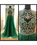 Classic Prom Dress 2024 High Neck Beaded Chiffon