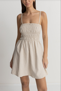 Classic Shirred Mini Dress