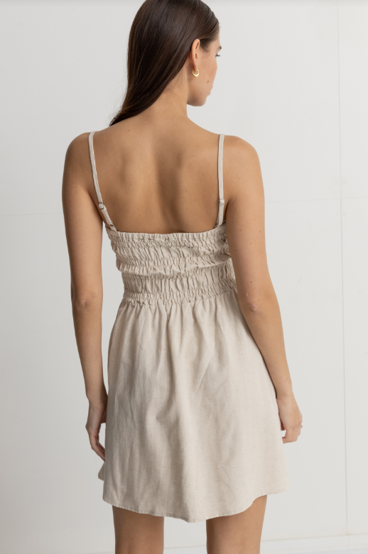 Classic Shirred Mini Dress