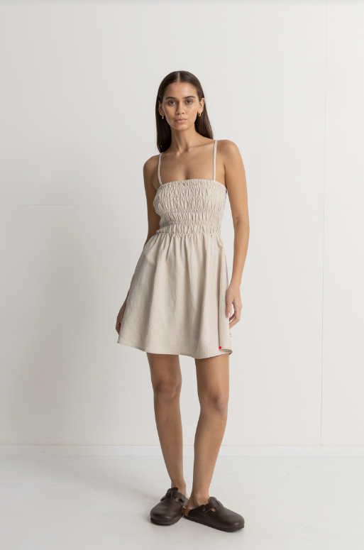 Classic Shirred Mini Dress