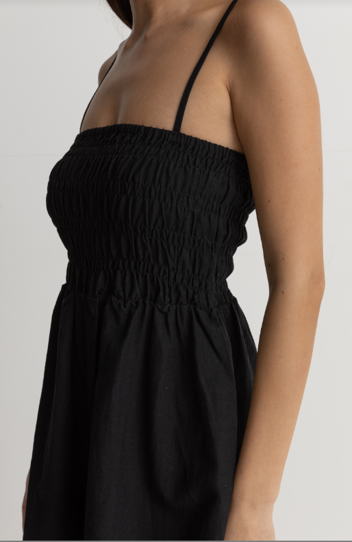 Classic Shirred Mini Dress