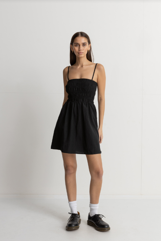 Classic Shirred Mini Dress