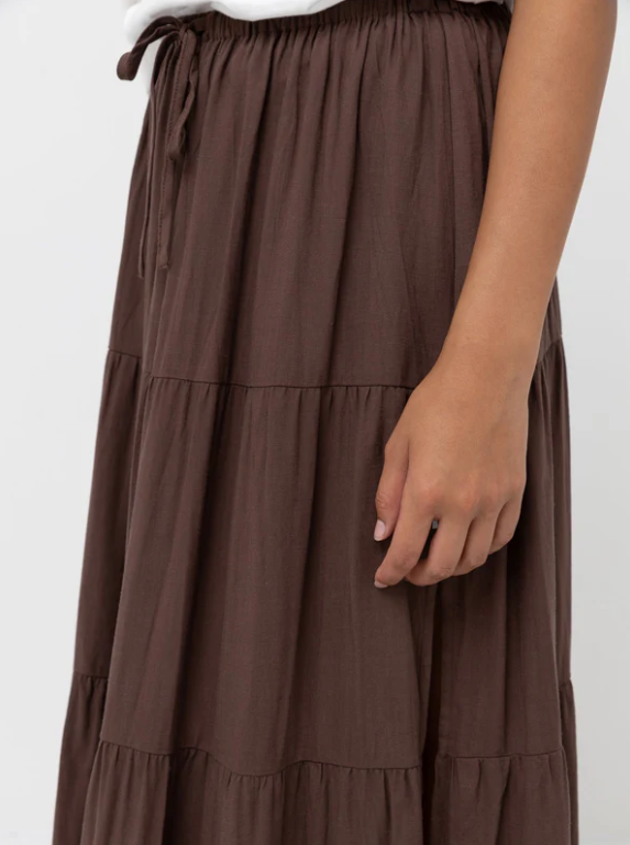Classic Tiered Maxi Skirt