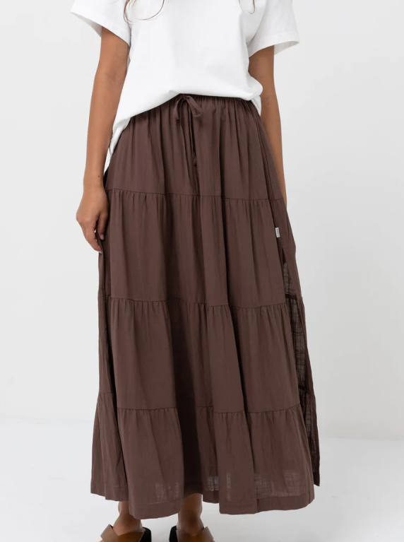 Classic Tiered Maxi Skirt