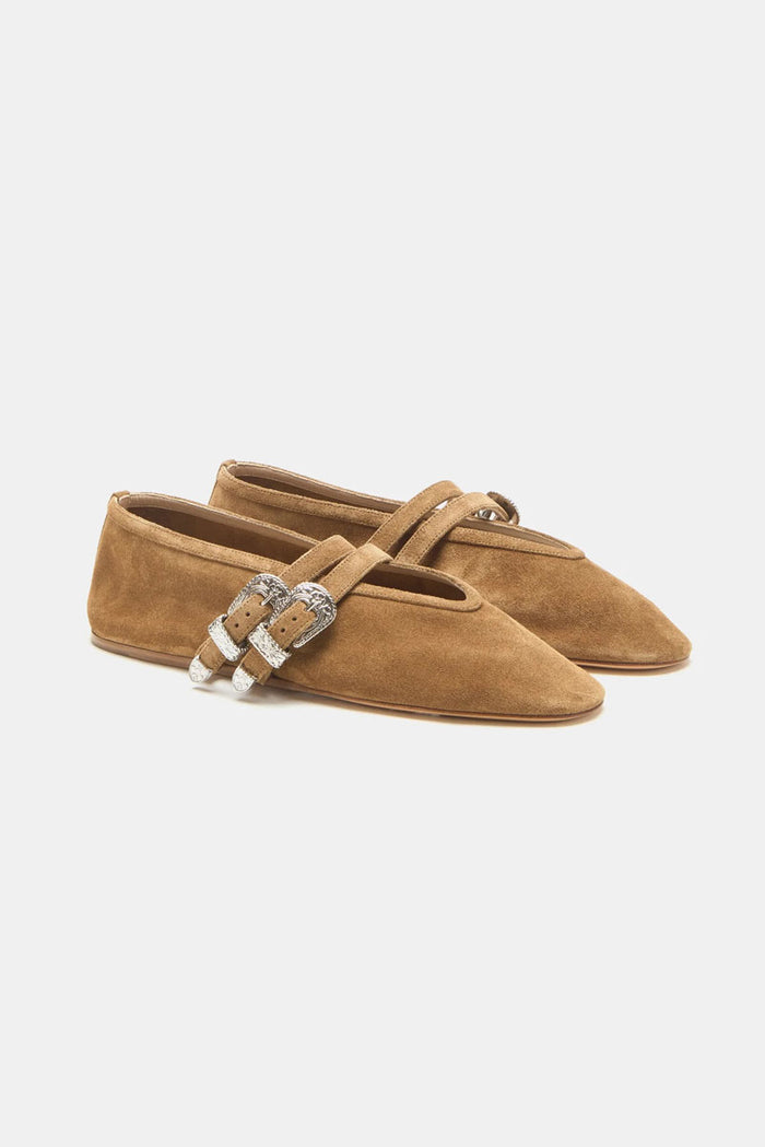 Claudia Slipper  - Taupe Suede