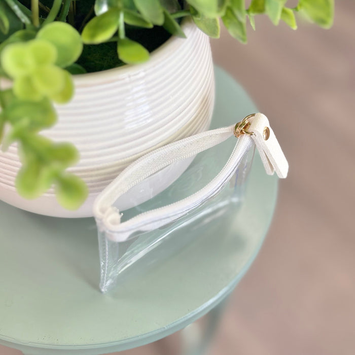 Clear Zipper Temple Pouch