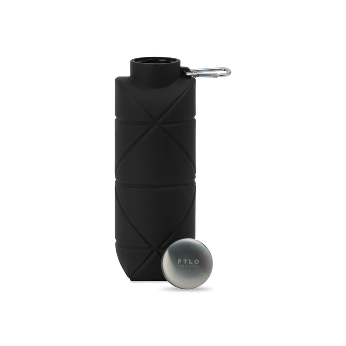 Clix Collapsible Silicone Bottle w/ Carabiner - 23 Oz.