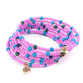 Coil Seed Bead Bracelet - Pink