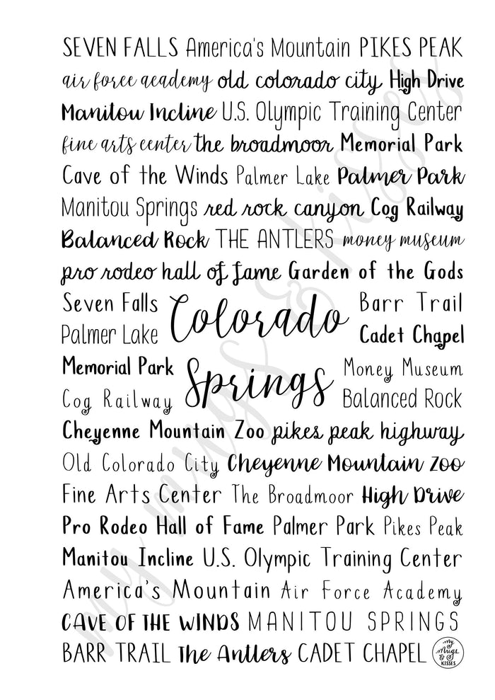 Colorado Springs, CO Spiral Notebook