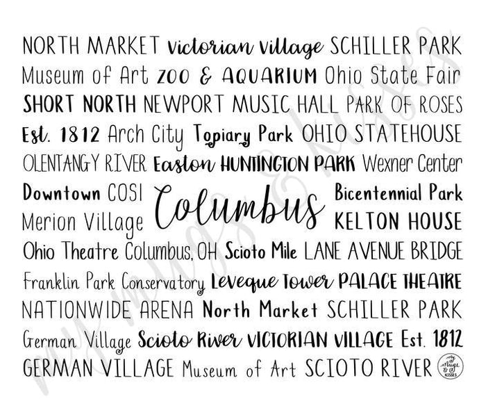 Columbus, OH Travel Mug