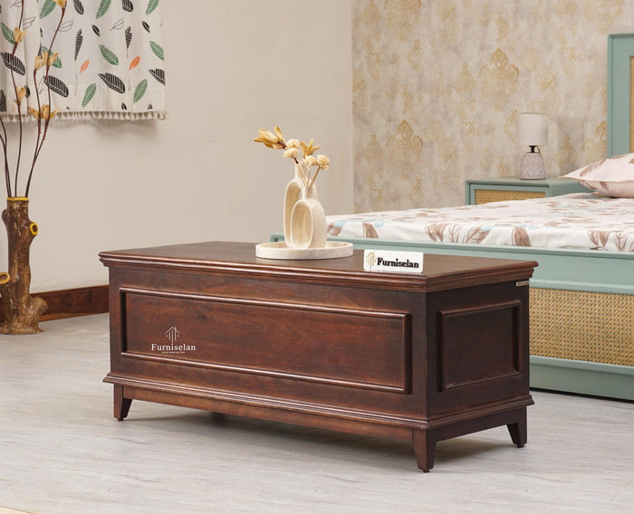 Colva Solid wood Storage Trunk Box - Trunks & Cabinets - Furniselan  - Grey-Finish