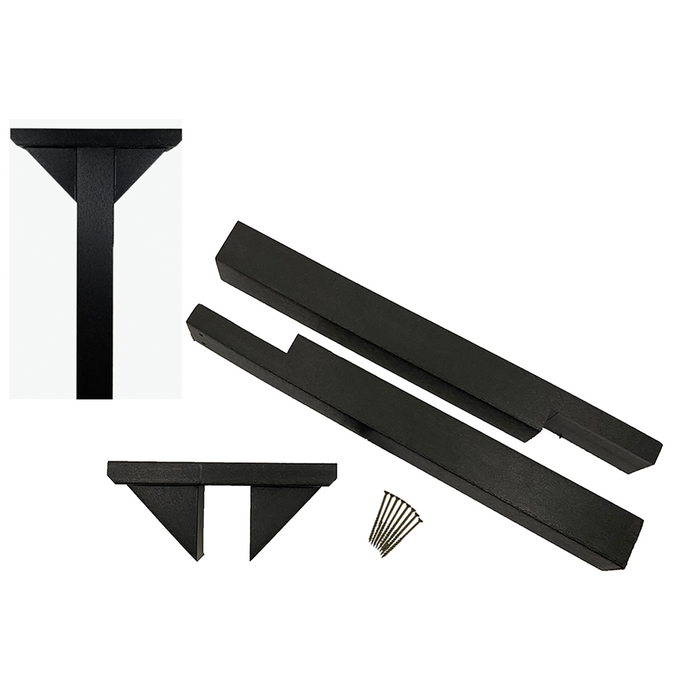 Composite Library Post and Topper Kit Black