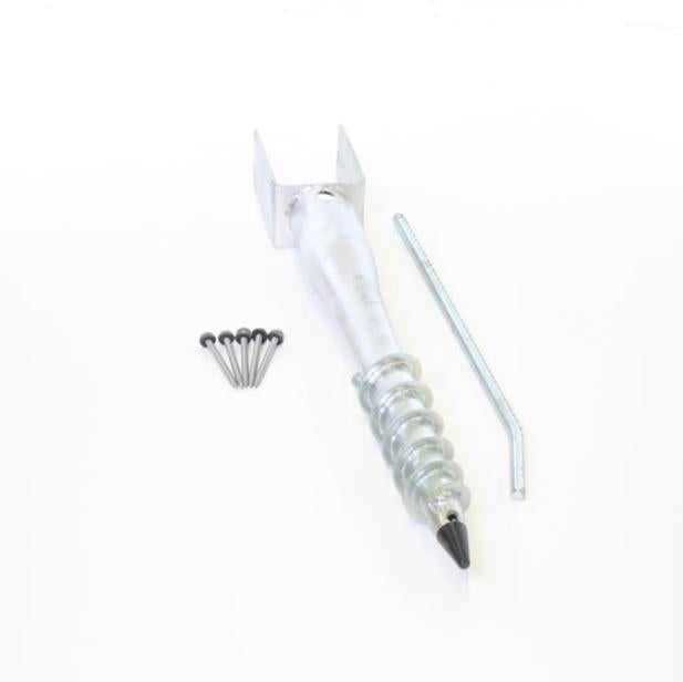 Composite Screw In Library Post and Topper Black