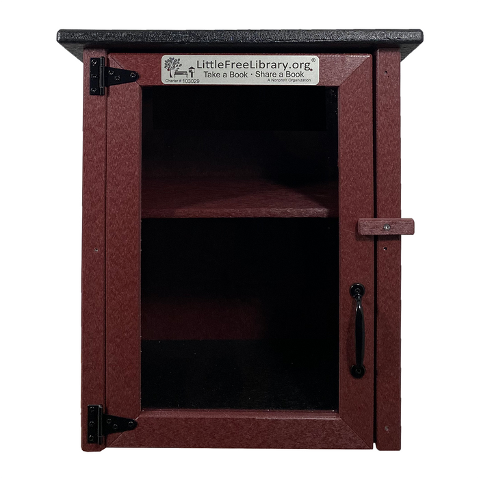 Composite Two Story Maroon Little Free Library