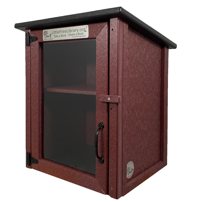 Composite Two Story Maroon Little Free Library