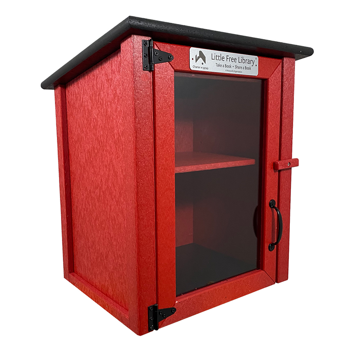 Composite Two Story Red Little Free Library