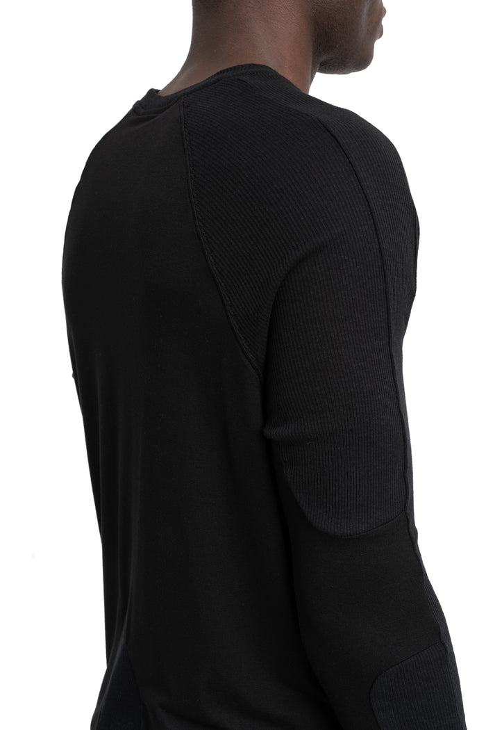 Thom Krom | SS26 - Contrast long sleeve tee, Black MTS941