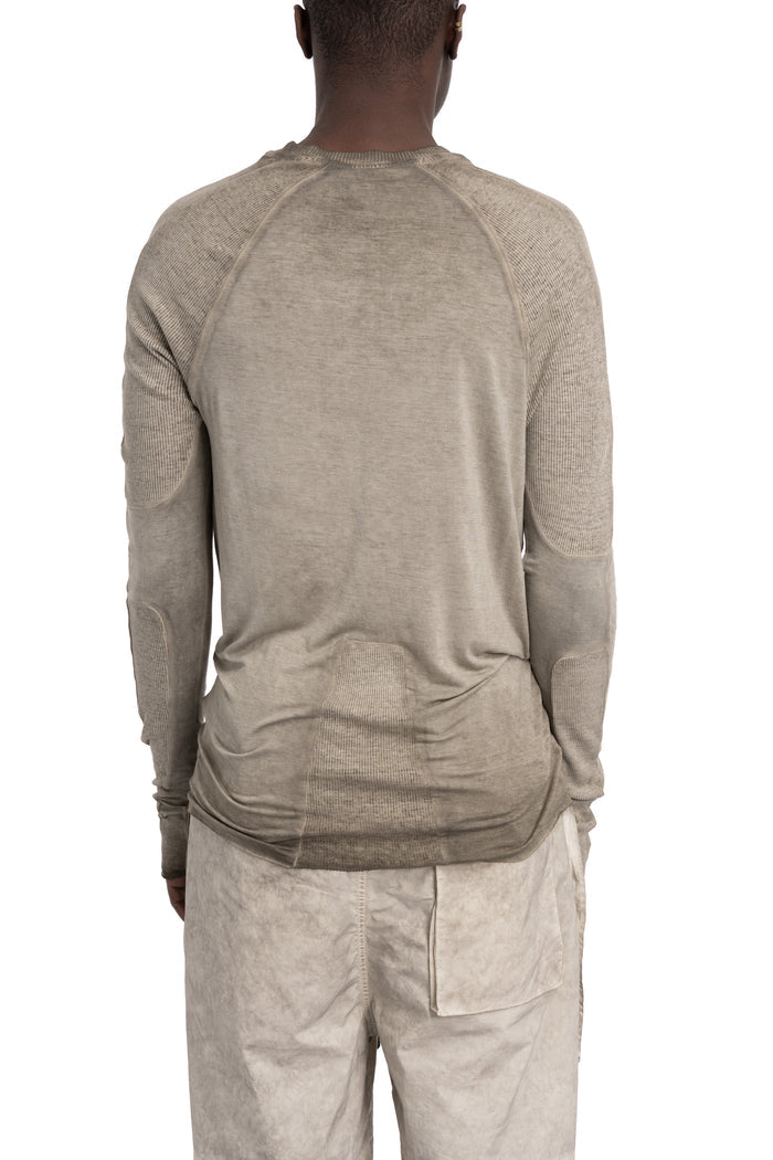 Thom Krom | SS26 - Contrast long sleeve tee, Cold dye olive MTS941