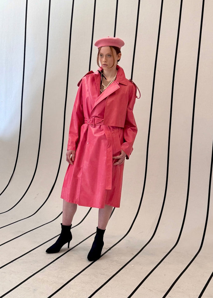Bottega Veneta Convertible Crinkled Glossed - leather Trench Coat - Runway Catalog