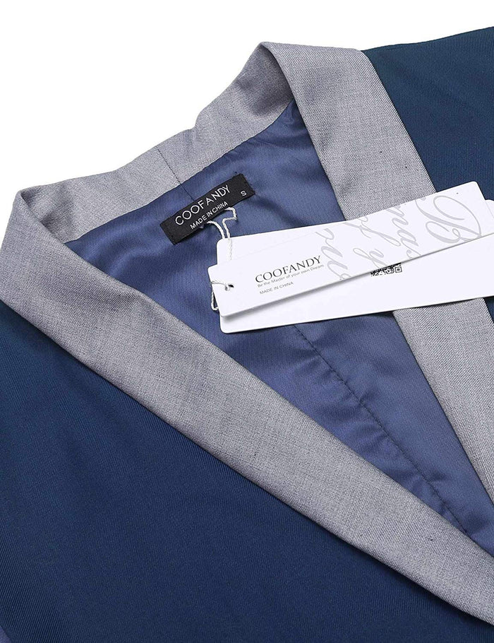 COOFANDY Chaleco de Traje para Hombre, Ajustado, para Negocios, Bodas, Chalecos, Chaleco