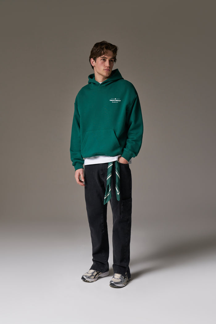 COPYRIGHT MULTI GRAPHIC HOODIE - GREEN