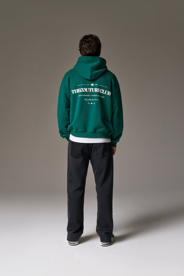 COPYRIGHT MULTI GRAPHIC HOODIE - GREEN