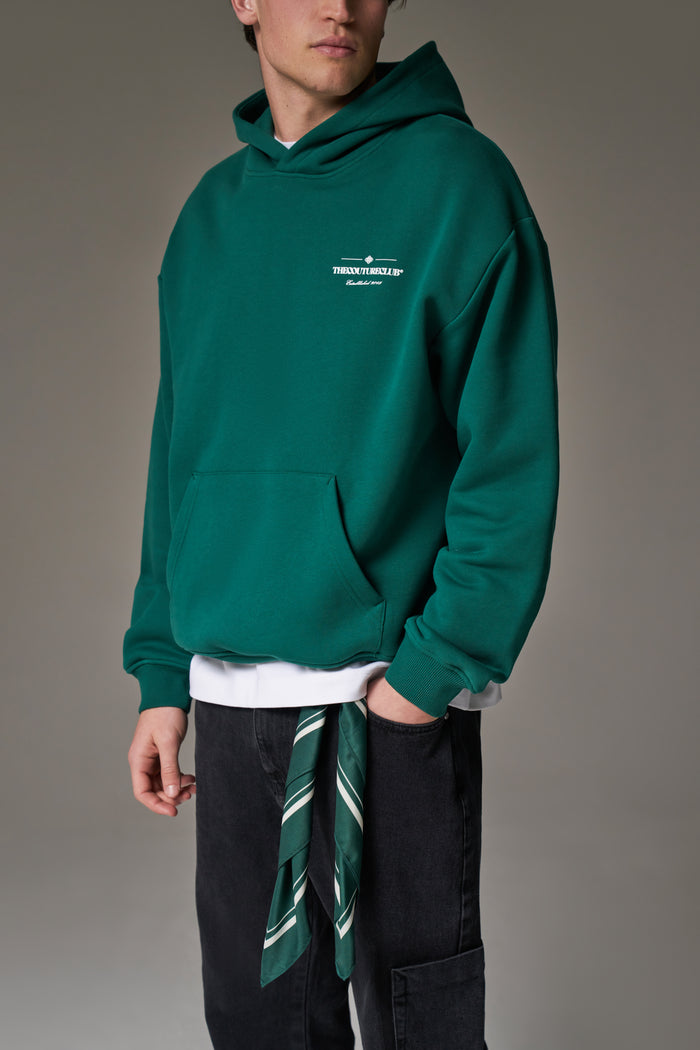 COPYRIGHT MULTI GRAPHIC HOODIE - GREEN