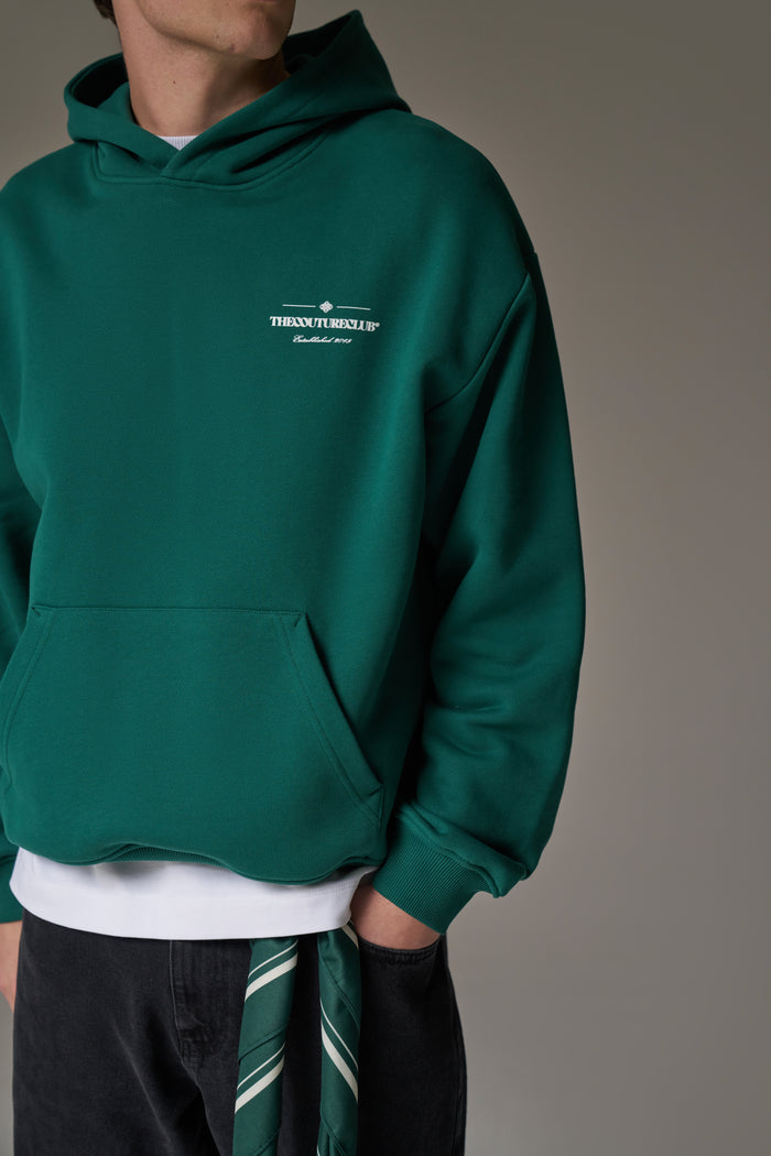 COPYRIGHT MULTI GRAPHIC HOODIE - GREEN