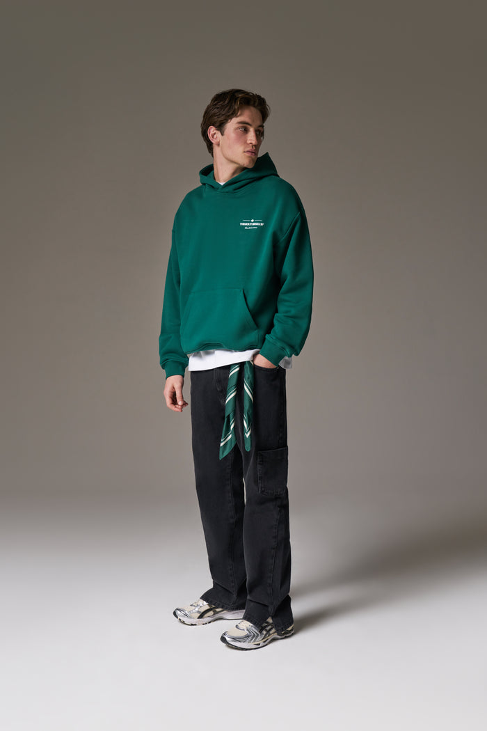 COPYRIGHT MULTI GRAPHIC HOODIE - GREEN