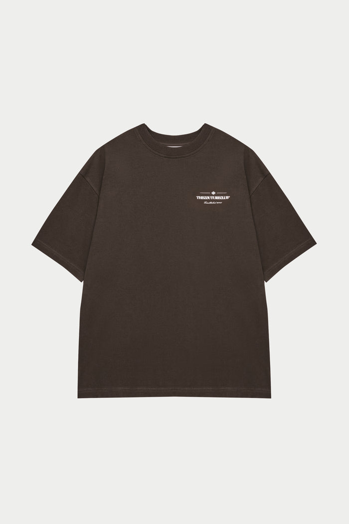 COPYRIGHT MULTI GRAPHIC T-SHIRT - BROWN
