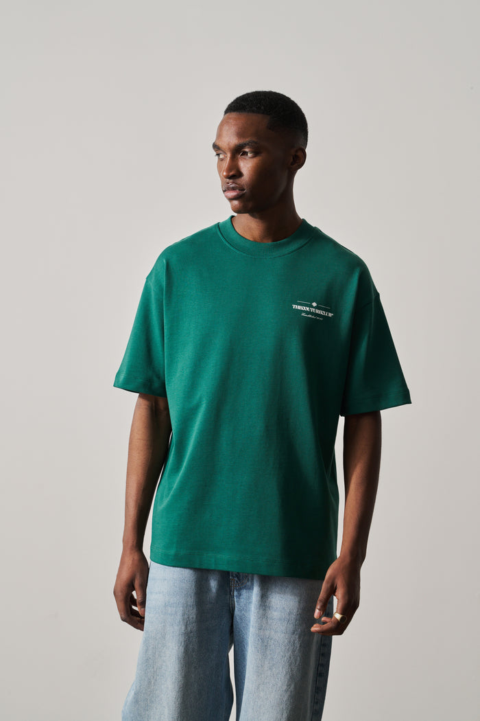 COPYRIGHT MULTI GRAPHIC T-SHIRT - FOREST GREEN