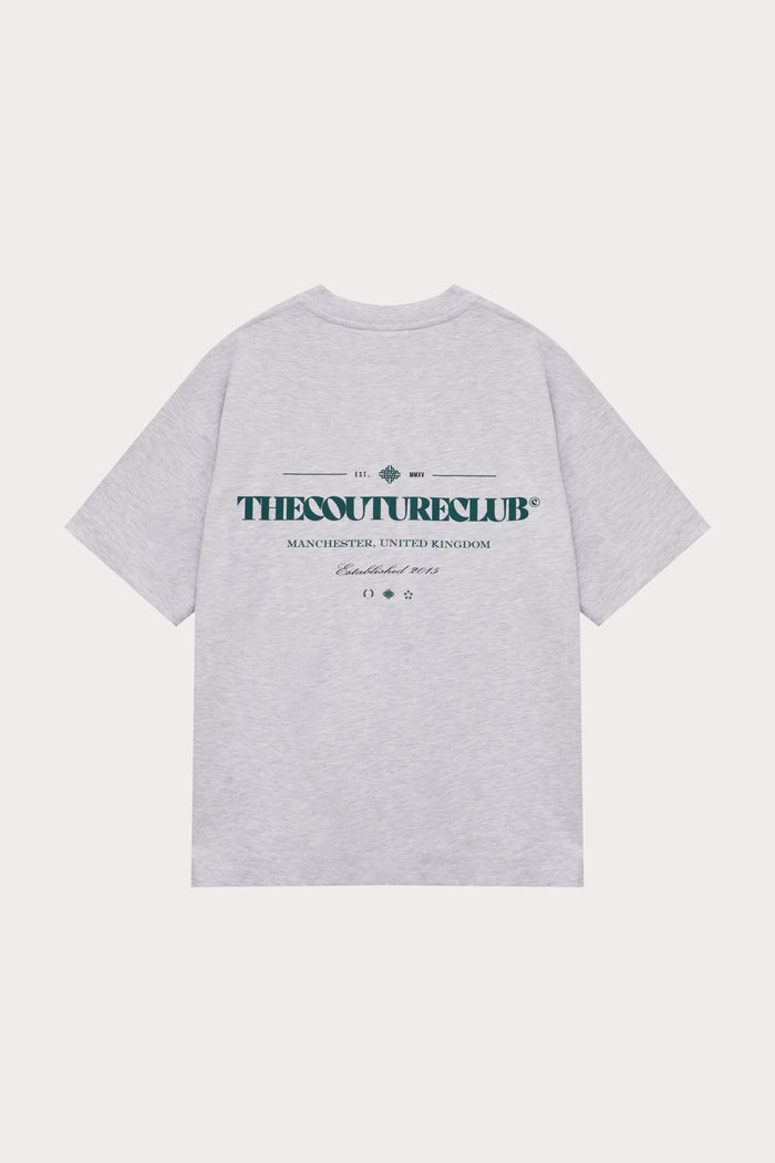 COPYRIGHT MULTI GRAPHIC T-SHIRT - GREY MARL