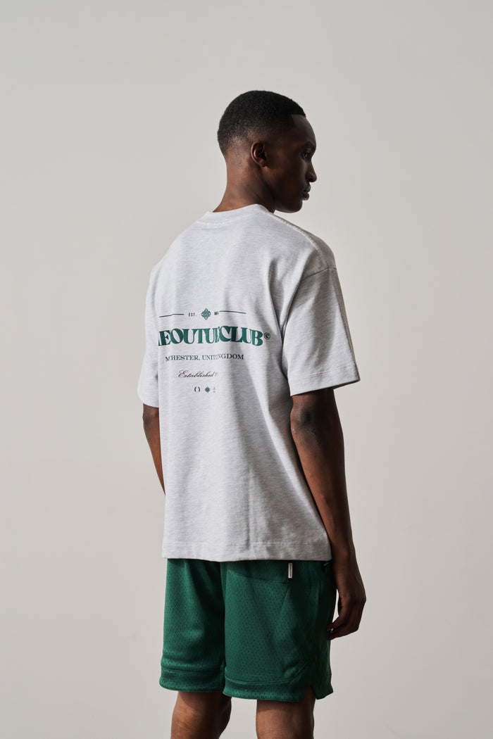 COPYRIGHT MULTI GRAPHIC T-SHIRT - GREY MARL