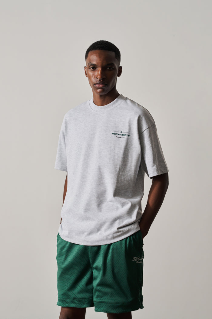 COPYRIGHT MULTI GRAPHIC T-SHIRT - GREY MARL
