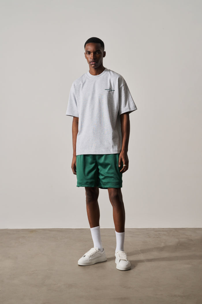 COPYRIGHT MULTI GRAPHIC T-SHIRT - GREY MARL