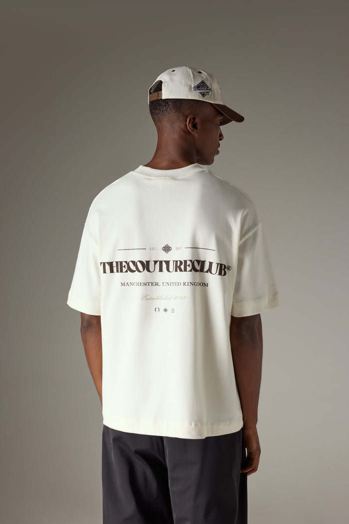 COPYRIGHT MULTI GRAPHIC T-SHIRT - OFF WHITE