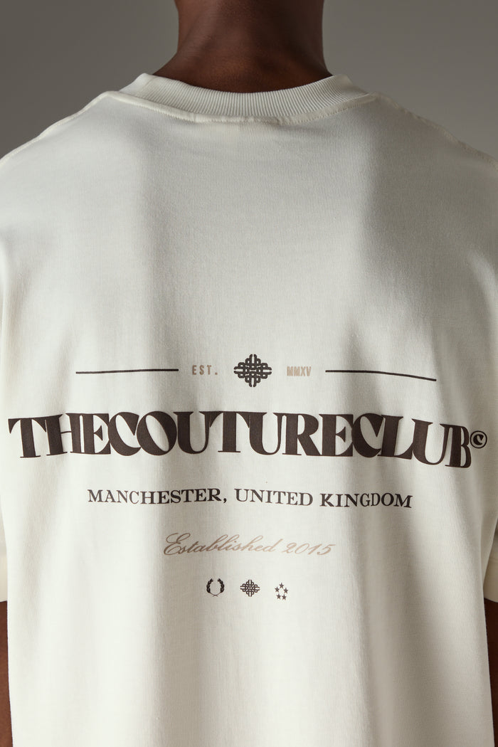 COPYRIGHT MULTI GRAPHIC T-SHIRT - OFF WHITE