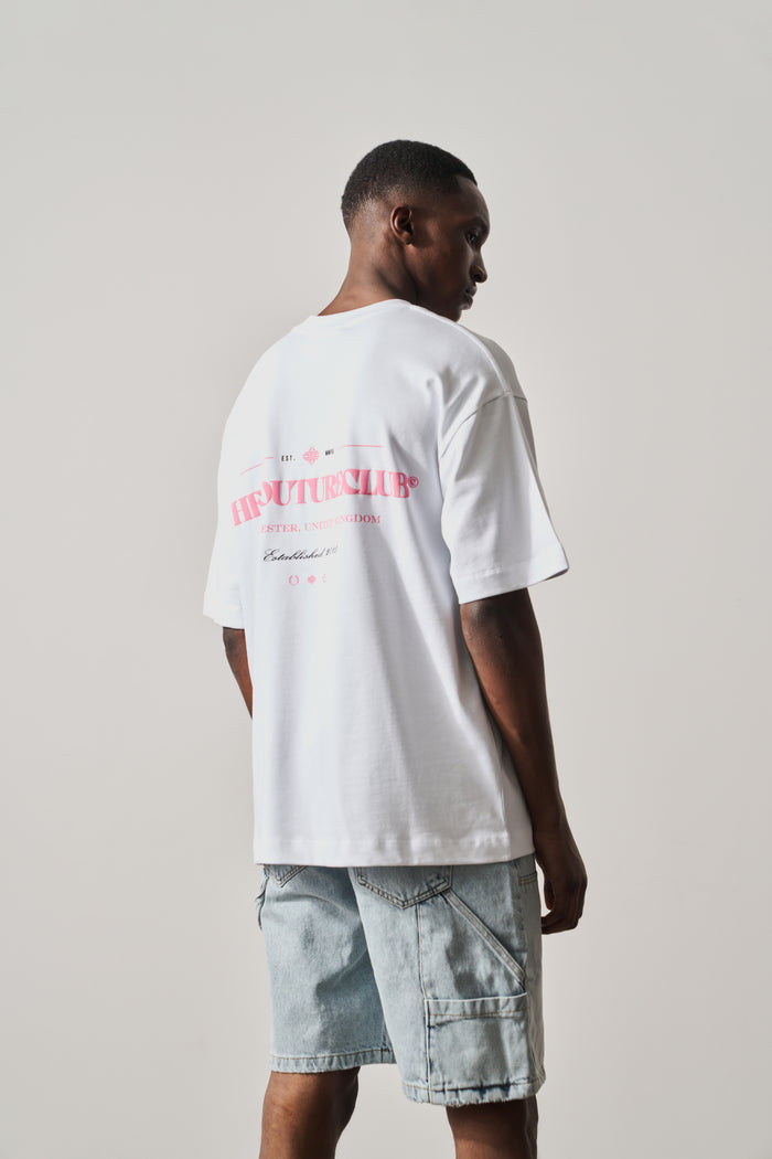 COPYRIGHT MULTI GRAPHIC T-SHIRT - PINK