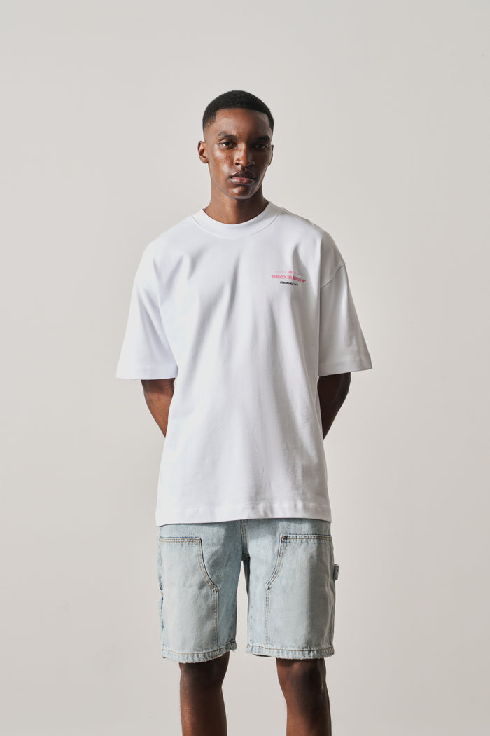 COPYRIGHT MULTI GRAPHIC T-SHIRT - PINK