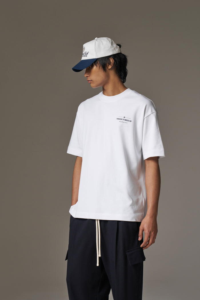 COPYRIGHT MULTI GRAPHIC T-SHIRT - WHITE/NAVY