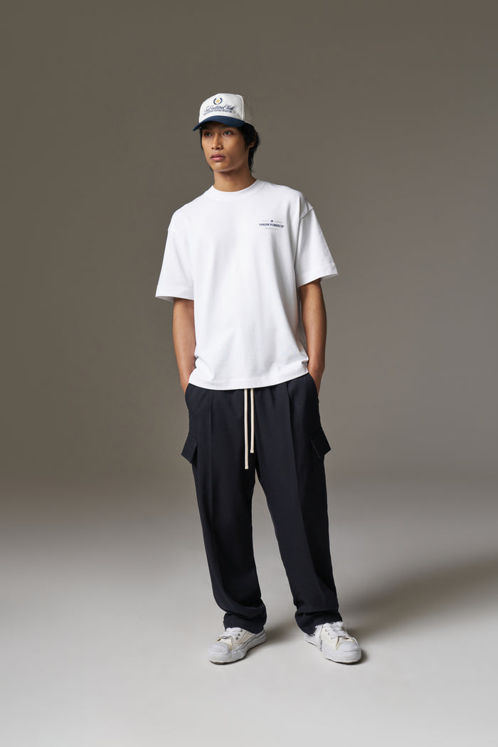 COPYRIGHT MULTI GRAPHIC T-SHIRT - WHITE/NAVY