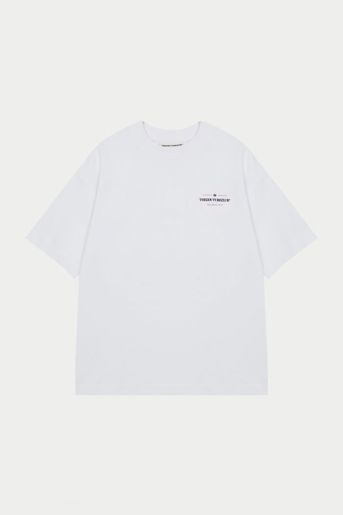 COPYRIGHT MULTI GRAPHIC T-SHIRT - WHITE/NAVY