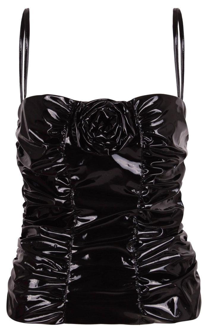 Blumarine Corsage Ruched Top - Runway Catalog